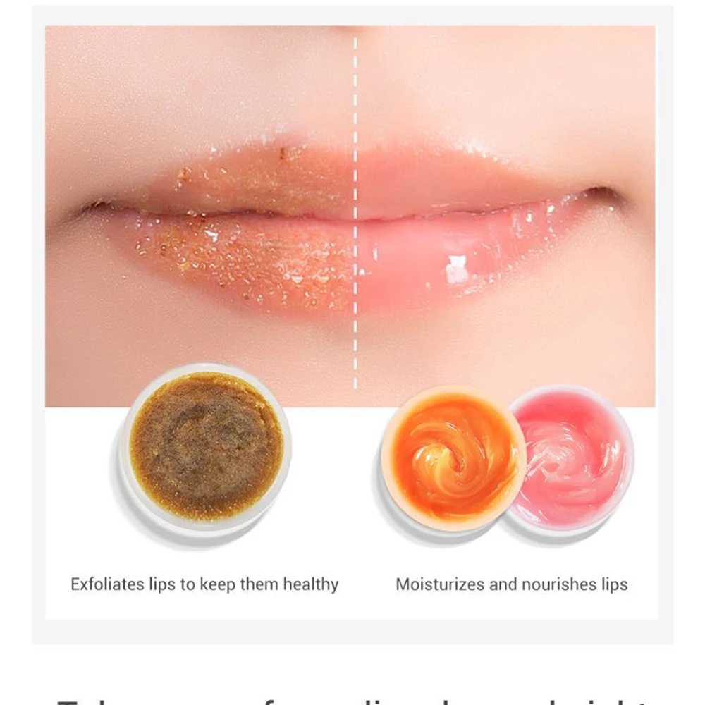 

LANBENA Lip Scrub Lip Mask Sleeping Mask Lip Balm Lips Plumper Exfoliator Moisturizing Nourish Repair Fine Lines lip Oil Care