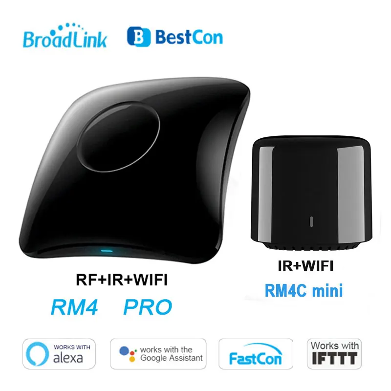

Broadlink RM4 Pro Rm4C Mini Smart Home Automation WiFi IR RF Universal Intelligent Remote Controller Work With Alexa Google Home