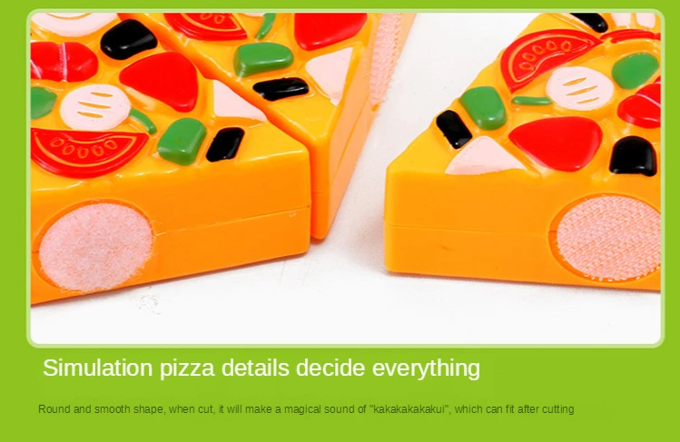 Zestaw zabawek 45 sztuk - plastikowe owoce, warzywa i pizza dla dzieci w zestawie kuchnia, zabawki edukacyjne - Wianko - 9