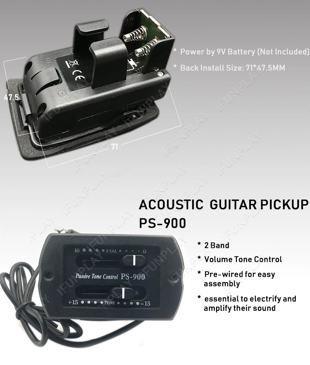 Shop Generic 4Band EQ Equalizer Folk Guitar Preamp Piezo Pickup Guitar