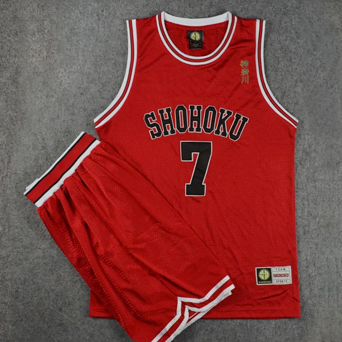 Slam Dunk Kanagawa Shohoku High School No.7 Miyagi Ryota Cosplay Vest & Shorts Embroidery SD Basketball Jersey Sets
Slam Dunk Kanagawa Shohoku High School No.7 Miyagi Ryota Cosplay Vest & Shorts Embroidery SD Basketball Jersey Sets