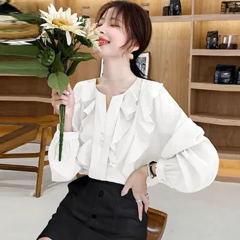 Plus Size Women Blouse 2020 Summer Ruffled Stylish Tops Sexy V neck Long Sleeve Shirt Female Casual Buttons Sweet Blusas
Plus Size Women Blouse 2020 Summer Ruffled Stylish Tops Sexy V neck Long Sleeve Shirt Female Casual Buttons Sweet Blusas