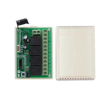 DC 12V 5V 433Mhz Universal Wireless Remote Control Switch 4CH relay Receiver Module With 4 channel RF Remote 433 Mhz Transmitter
DC 12V 5V 433Mhz Universal Wireless Remote Control Switch 4CH relay Receiver Module With 4 channel RF Remote 433 Mhz Transmitter