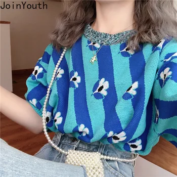 Joinyouth Harajuku Print Kawaii T Shirt Women Sweet Girls Spring Summer Ropa Mujer Short Sleeve Knitted Flower T-shirt Tops J406
Joinyouth Harajuku Print Kawaii T Shirt Women Sweet Girls Spring Summer Ropa Mujer Short Sleeve Knitted Flower T-shirt Tops J406