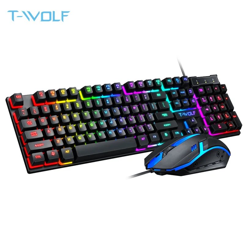 TF200 USB Wired Gaming Keyboard Standard 104 Keys Ergonomic Multimedia Keyboard Rainbow LED Backlight for PC Computer/ Desktop
TF200 USB Wired Gaming Keyboard Standard 104 Keys Ergonomic Multimedia Keyboard Rainbow LED Backlight for PC Computer/ Desktop