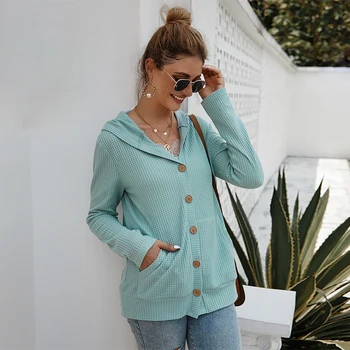 Women Cardigan Knitted Sweater Spring Autumn 2020 Single-Breasted Pockets Slim Knitwear Solid Casual Long Sleeve Hooded Sweaters
Women Cardigan Knitted Sweater Spring Autumn 2020 Single-Breasted Pockets Slim Knitwear Solid Casual Long Sleeve Hooded Sweaters