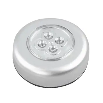 4 LED Touch Control Night Light Round Lamp Under Cabinet Closet Push Stick On Lamp Home Kitchen Bedroom Automobile Use
4 LED Touch Control Night Light Round Lamp Under Cabinet Closet Push Stick On Lamp Home Kitchen Bedroom Automobile Use