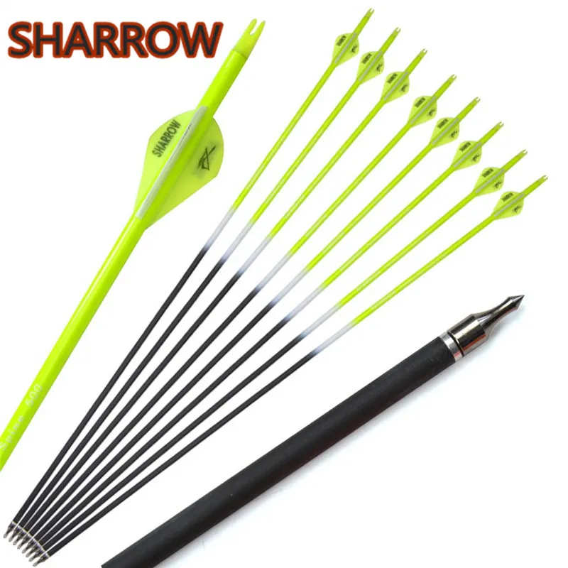 6/12pcs 30" Archery Carbon Arrows Spine 500 Carbon Hunting Carbon Arrows Replaceable Broadhead For Training Shooting Accessories
6/12pcs 30" Archery Carbon Arrows Spine 500 Carbon Hunting Carbon Arrows Replaceable Broadhead For Training Shooting Accessories