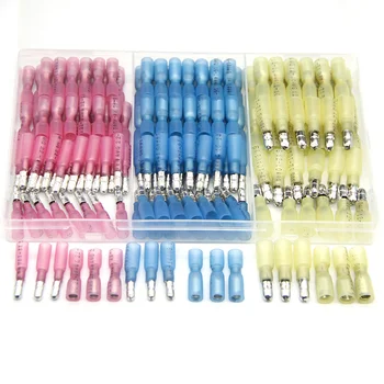 160Pcs Heat Shrink Bullet Terminals Electrical Wire Butt Connectors Female&Male Splice Crimp Terminals Assorted Kit 10-22AWG
160Pcs Heat Shrink Bullet Terminals Electrical Wire Butt Connectors Female&Male Splice Crimp Terminals Assorted Kit 10-22AWG
