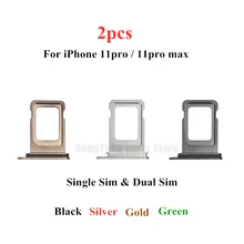 2pcs Dual/Single SIM Card Tray Holder For iPhone 11 11Pro Max SIM Card Slot Reader Socket Adapter With Waterproof Ring
2pcs Dual/Single SIM Card Tray Holder For iPhone 11 11Pro Max SIM Card Slot Reader Socket Adapter With Waterproof Ring