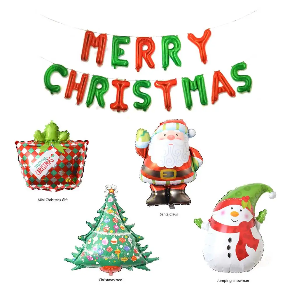 letters sequin foil balloons santa claus suit for xmas christmas