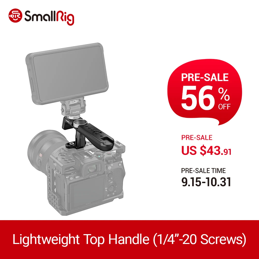 SmallRig Dslr Camera Top Handle (1/4â€-20 Screws) With 360-degree rotation Lightweight & portable DIY Rig Accessories -2949
SmallRig Dslr Camera Top Handle (1/4â€-20 Screws) With 360-degree rotation Lightweight & portable DIY Rig Accessories -2949
