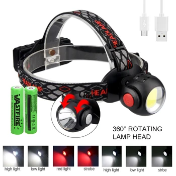 LED Headlight T6/COB Led Headlamp Rechargable Headlight super bright Flashlight Head Light with Rechargeable 2*18650 Battery
LED Headlight T6/COB Led Headlamp Rechargable Headlight super bright Flashlight Head Light with Rechargeable 2*18650 Battery