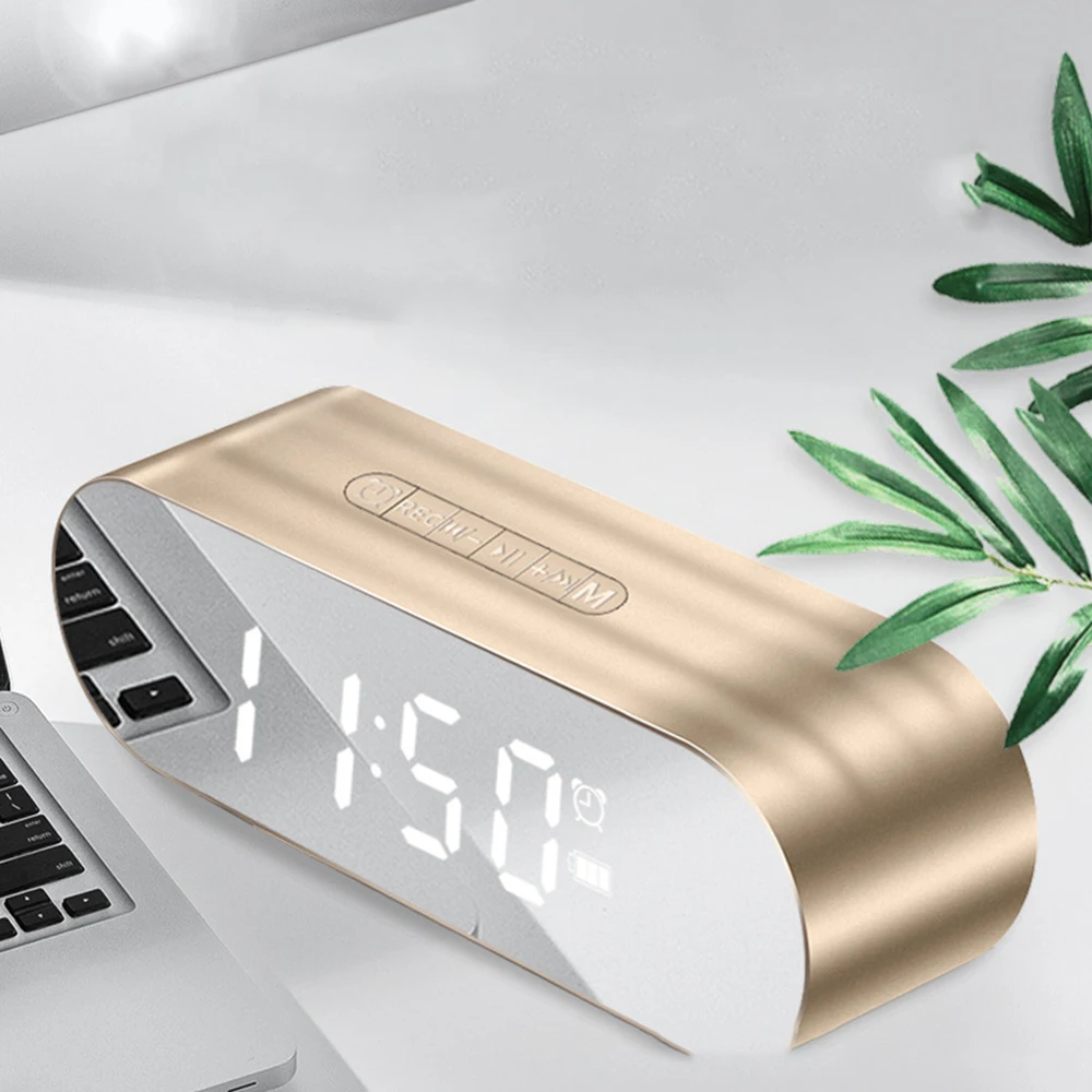 LED Alarm Clock With FM Radio Wireless Bluetooth Speaker Mirror Display USB Charging Music Player Wireles Digital Alarm Clock
LED Alarm Clock With FM Radio Wireless Bluetooth Speaker Mirror Display USB Charging Music Player Wireles Digital Alarm Clock