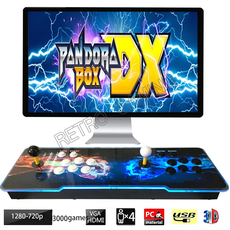 Pandora Box DX 3000 в 1 аркадная консоль 2/4 игроков геймпад джойстик контроллер видео WIFI