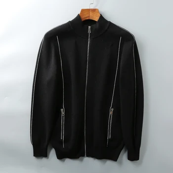 Good quality! autumn and winter men's black slim sweater stand neck zipper cardigens sweater youth men coat tb3854
Good quality! autumn and winter men's black slim sweater stand neck zipper cardigens sweater youth men coat tb3854