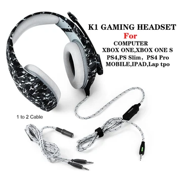 K1 PS4 Gaming Headphones Camouflage Wired Deep Bass Headphones Casque with Microphone for Phone PS4 Xbox One Laptop PC Gamer
K1 PS4 Gaming Headphones Camouflage Wired Deep Bass Headphones Casque with Microphone for Phone PS4 Xbox One Laptop PC Gamer
