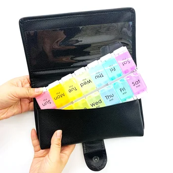 With Button Wallet Pill Box Set Reminder Prescription 14 Grids Weekly Travel Dispenser PU Bag Storage Portable Splitter Capsule
With Button Wallet Pill Box Set Reminder Prescription 14 Grids Weekly Travel Dispenser PU Bag Storage Portable Splitter Capsule