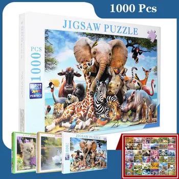 Animal Series Puzzle 1000 Pieces Elephant Kitty Owl Elk Educational Toys Puzzles For kids Puzzles For Adults Rompecabezas Toy
Animal Series Puzzle 1000 Pieces Elephant Kitty Owl Elk Educational Toys Puzzles For kids Puzzles For Adults Rompecabezas Toy