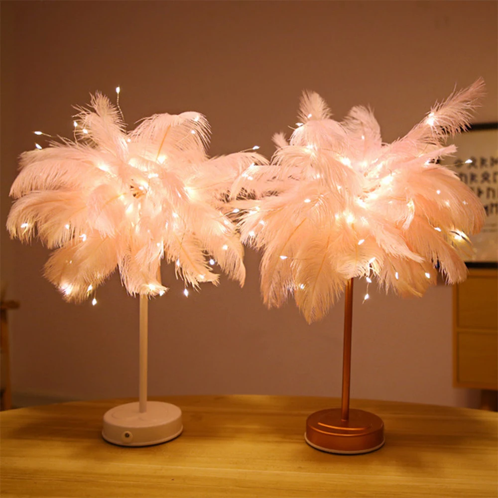 Creative Feather Table Lamp with Remote Control USB/AA Battery Power Desk Lamp Tree Feather Lampshade Night Light for Birthday
Creative Feather Table Lamp with Remote Control USB/AA Battery Power Desk Lamp Tree Feather Lampshade Night Light for Birthday