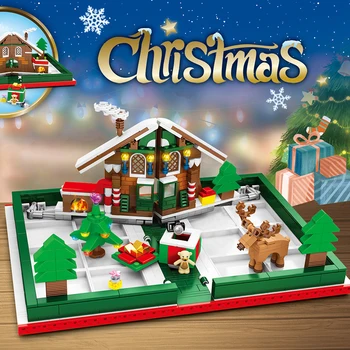 Christmas Folded Stereo Book Sets Building Blocks Santa Village Snow House Model Bricks Toys Compatible Christmas Gift For Kids
Christmas Folded Stereo Book Sets Building Blocks Santa Village Snow House Model Bricks Toys Compatible Christmas Gift For Kids