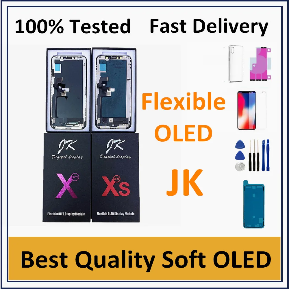 Flexible AMOLED Display For iPhone X XS LCD Touch Screen Digitizer Assembly 3D Touch LCD For iPhone 11 Pro Screen Replacement
Flexible AMOLED Display For iPhone X XS LCD Touch Screen Digitizer Assembly 3D Touch LCD For iPhone 11 Pro Screen Replacement