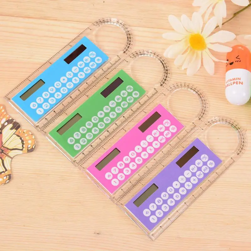 New Solar Mini Calculator Protable Multifunction 10cm Ultra-thin Ruler Calculatora School Office Supplies Random Color For Kids
New Solar Mini Calculator Protable Multifunction 10cm Ultra-thin Ruler Calculatora School Office Supplies Random Color For Kids