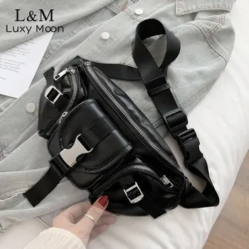 Black PU Leather Chest Bags Women 2020 Hasp Belt Waist Bag Female Phone Purses and Handbag Fanny Packs Cool Biker Pocket X16H
Black PU Leather Chest Bags Women 2020 Hasp Belt Waist Bag Female Phone Purses and Handbag Fanny Packs Cool Biker Pocket X16H