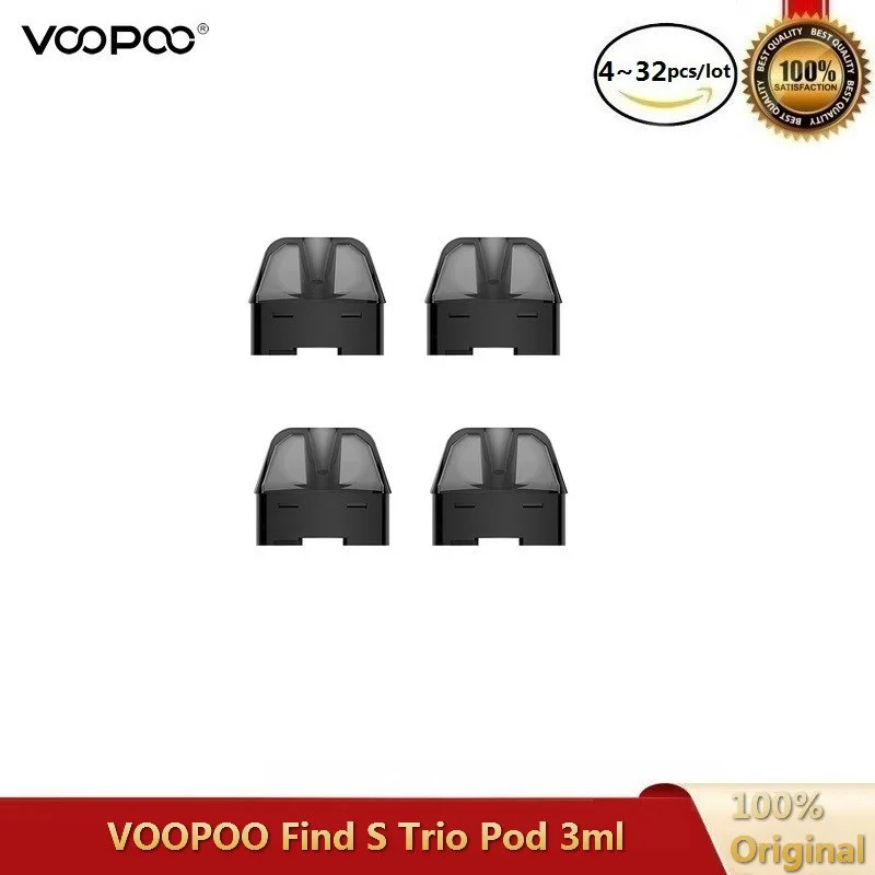 Original VOOPOO Find Trio Pod 3ml Refillable Cartridge Find S Trio Vape Pod E-Cigarette Replacement Vaporizer for Find Trio Kit
Original VOOPOO Find Trio Pod 3ml Refillable Cartridge Find S Trio Vape Pod E-Cigarette Replacement Vaporizer for Find Trio Kit
