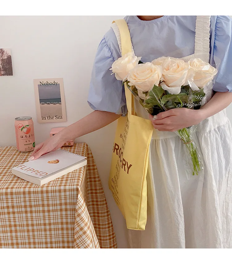 Cute Grocery List Design Canvas Tote Bag - Eco-Friendly Shopping Companion 14 Hf91c3c499d0b4d94ba51a30668f918e2m