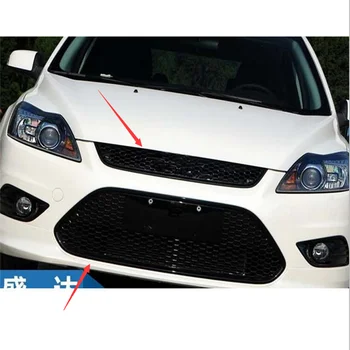 ABS Honeycomb Lacquer that Bake Up and Down Front Racing Grill Fit For 2009-2012 Ford Focus Car-styling