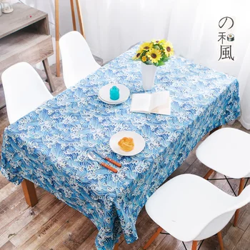Cotton and Linen Tablecloth National Style Tea Table Cloth Home Party Decoration Table Cover Japanese Lake Blue Sea Wave Cover
Cotton and Linen Tablecloth National Style Tea Table Cloth Home Party Decoration Table Cover Japanese Lake Blue Sea Wave Cover