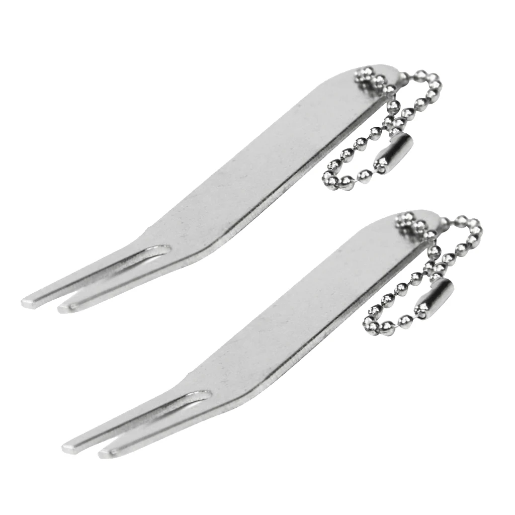 2Pcs 80mm Zinc Alloy Golf Divot Tool Pitch Repair Fork Golfer Kit Accessory 2Pcs 80mm Zinc Alloy Golf Divot Tool Pitch Repair Fork Golfer Kit Accessory