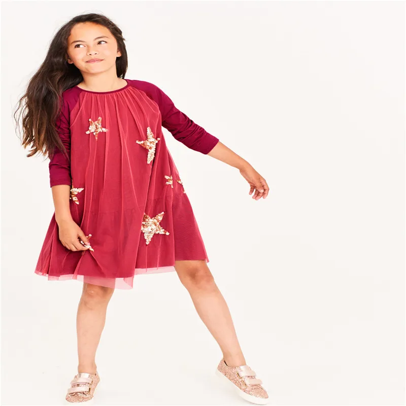 Jumping Meters New Arrival Party Girls Dresses Stars Mesh Children Wedding Dress Princess Kids Long Sleeve Christmas Clothing 
Jumping Meters New Arrival Party Girls Dresses Stars Mesh Children Wedding Dress Princess Kids Long Sleeve Christmas Clothing