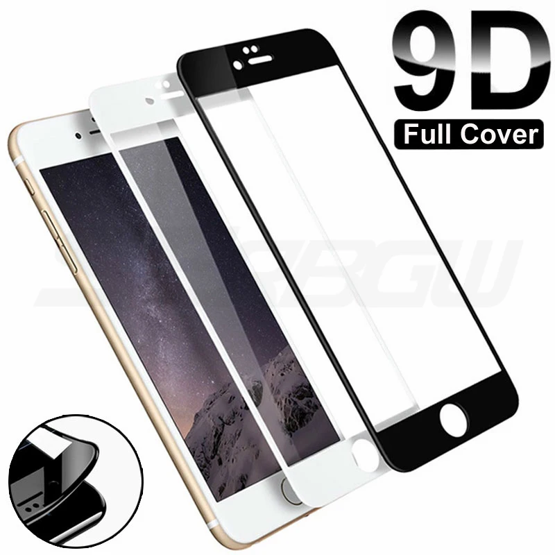 9D изогнутый край Полное покрытие закаленное стекло для iPhone 7 8 6 6S Plus защита экрана