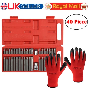 40PCS/Set Socket Bit Set Tool Kit Garage Repair Tools With Glove Application for Car Fix Garage Device Socket Bit Set Hand Tool
40PCS/Set Socket Bit Set Tool Kit Garage Repair Tools With Glove Application for Car Fix Garage Device Socket Bit Set Hand Tool