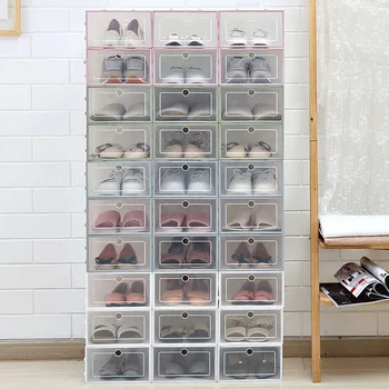 1 Pc Flip Shoes Box Thickened Transparent Drawer Case Plastic Shoe Boxes Stackable Box Shoe Organizer Storage Shoe Rack HFing
1 Pc Flip Shoes Box Thickened Transparent Drawer Case Plastic Shoe Boxes Stackable Box Shoe Organizer Storage Shoe Rack HFing
