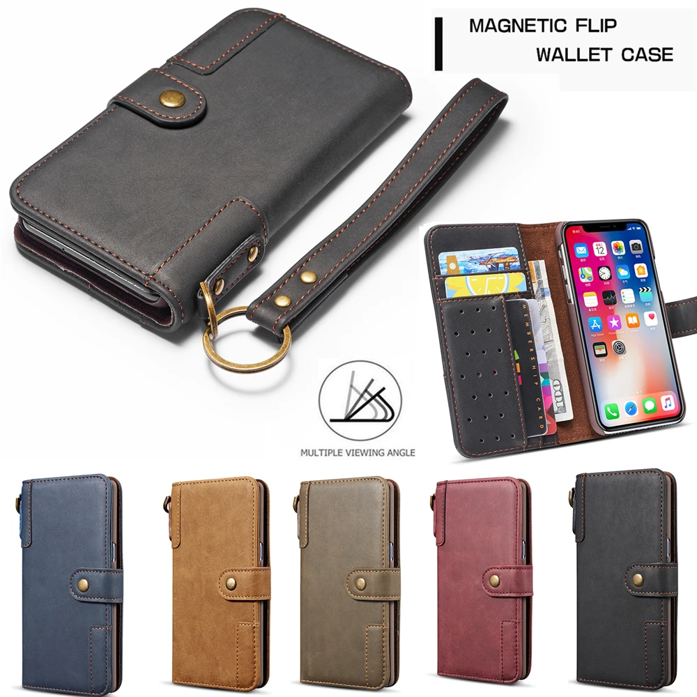Business Leather Wallet Flip Card Stand Cover Retro Case for IPhone 11 Pro MAX X XR XS MAX 8 7 6S 6 Plus Case with Lanyard
Business Leather Wallet Flip Card Stand Cover Retro Case for IPhone 11 Pro MAX X XR XS MAX 8 7 6S 6 Plus Case with Lanyard
