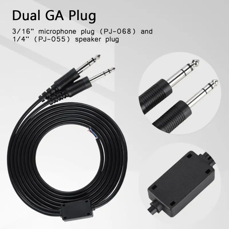2m DIY Cable DIY Replacement Cable for Aviation Headphone Headset Plane 1/4 Dual GA Plug
2m DIY Cable DIY Replacement Cable for Aviation Headphone Headset Plane 1/4 Dual GA Plug