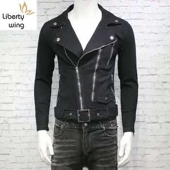 Spring Brand New Moto Biker Stretchy Mens Denim Jackets Korean Zipper Fly Vintage Slim Fit Casual Male Short Outerwear Coats
Spring Brand New Moto Biker Stretchy Mens Denim Jackets Korean Zipper Fly Vintage Slim Fit Casual Male Short Outerwear Coats