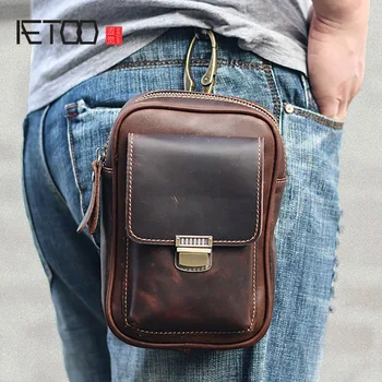 AETOO Mad Horseleather Men's Waist Bag, Multi-Functional Leather Large-capacity Bag, Retro Casual Slant Mini Shoulder Bag
AETOO Mad Horseleather Men's Waist Bag, Multi-Functional Leather Large-capacity Bag, Retro Casual Slant Mini Shoulder Bag