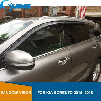 Side Window Deflectors Of Accessories Black Window sun rain Guard For KIA SORENTO 2015 2016 2017 2018 car styling SUNZ
Side Window Deflectors Of Accessories Black Window sun rain Guard For KIA SORENTO 2015 2016 2017 2018 car styling SUNZ