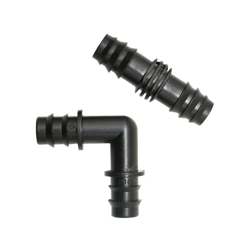 

16mm Hose Connector Elbow 1/2" 90 Degrees Garden Micro Irrigation Water Connectors Angle Bend Pipe Fittings Water Hose 100 Pcs