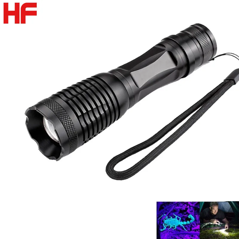 2in1 UV Flashlight Torch Linternas T6 395nm Ultraviolet Detector Light for camping Carpet Pet Urine Catch Scorpions
2in1 UV Flashlight Torch Linternas T6 395nm Ultraviolet Detector Light for camping Carpet Pet Urine Catch Scorpions