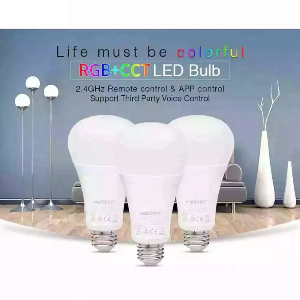 Milight FUT105 12W RGB+CCT LED Bulb E27 AC100~240V 4 GHz Remote Smartphone APP Control
Milight FUT105 12W RGB+CCT LED Bulb E27 AC100~240V 4 GHz Remote Smartphone APP Control