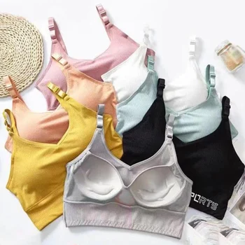 Sports Bra With Padded Elastic Solid Color Without Steel Ring Vest Beauty Back Camisole Gathered Sexy Anti-bare Bras
Sports Bra With Padded Elastic Solid Color Without Steel Ring Vest Beauty Back Camisole Gathered Sexy Anti-bare Bras