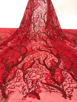 Beautiful red sequins embroidered red French mesh African lace fabric for high-end evening dress sequins Nigerian lace fabric
Beautiful red sequins embroidered red French mesh African lace fabric for high-end evening dress sequins Nigerian lace fabric
