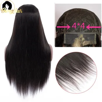 Swag Hair Brazilian Remy Hair 4*4 Lace Closure Wigs 100% Natural Color Human Hair Wigs Straight Wigs Pre Plucked 180 Density 
Swag Hair Brazilian Remy Hair 4*4 Lace Closure Wigs 100% Natural Color Human Hair Wigs Straight Wigs Pre Plucked 180 Density