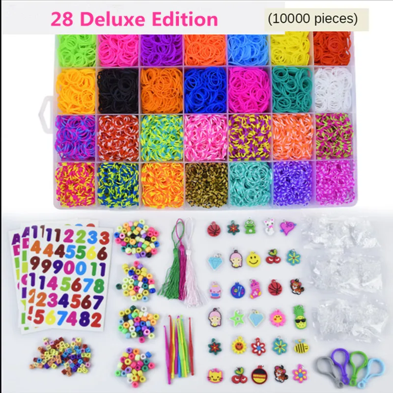 10000pcs Rainbow Rubber Band Knitting Kit Toy Creative Bracelet Crafts Weave Elastic Rubber Band Loom Educational Toy Girl Gift
10000pcs Rainbow Rubber Band Knitting Kit Toy Creative Bracelet Crafts Weave Elastic Rubber Band Loom Educational Toy Girl Gift
