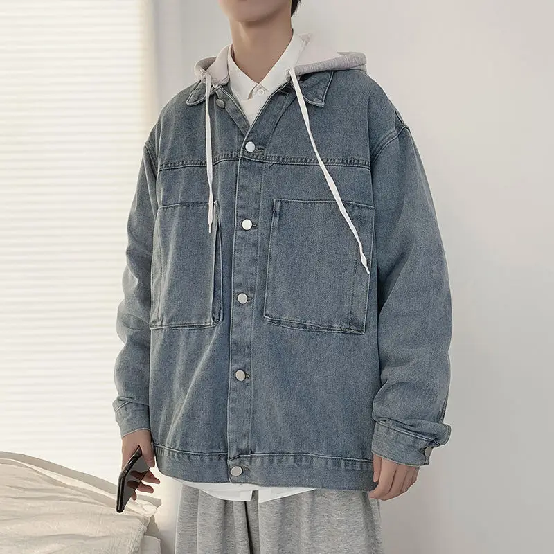 Autumn Hooded Denim Jacket Men's Fashion Casual Retro Blue Denim Jackets Mens Streetwear Wild Loose Hip-hop Bomber Jacket Men
Autumn Hooded Denim Jacket Men's Fashion Casual Retro Blue Denim Jackets Mens Streetwear Wild Loose Hip-hop Bomber Jacket Men